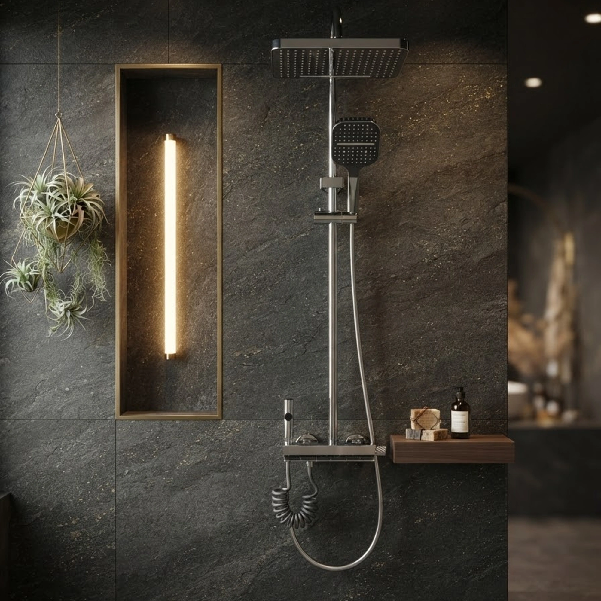Luxury Burial Shower Set for Bathroom with Mixer