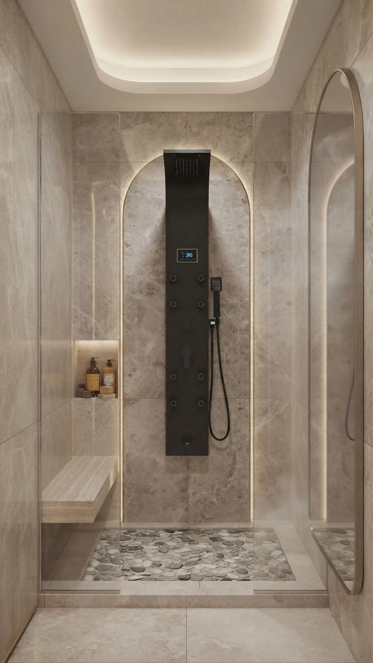 LED Shower Panel System with Digital Display