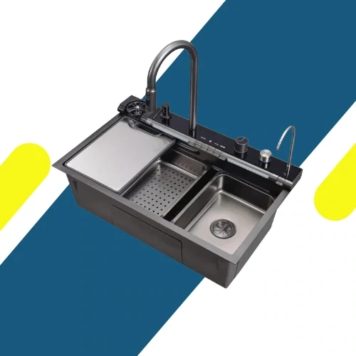 KorEgy (B-KorEgy) Purity 304 Stainless Steel Kitchen Sink – Model PK 850 SM DBL – Size 85×45 cm