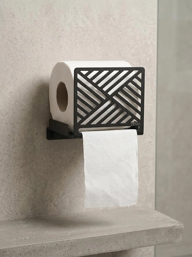 ZENO B-222 Metal Toilet Paper Holder Wall Mount Bathroom Accessory