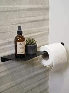 ZENO B-223 Metal Toilet Paper Holder Wall Mount Bathroom Organizer