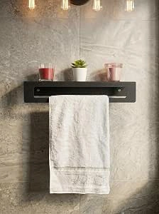 ZENO B-213 Metal Towel Rack Wall Mount Bathroom Organizer