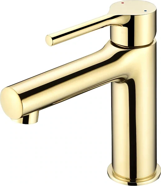 Jawad Rolls RLS 0194 PVG Glossy Gold Basin Mixer with Pop-up Waste