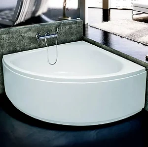 Ideal Standard Mini Corner Bathtub, White, 110 x 110 cm, with Front Panel and Chassis