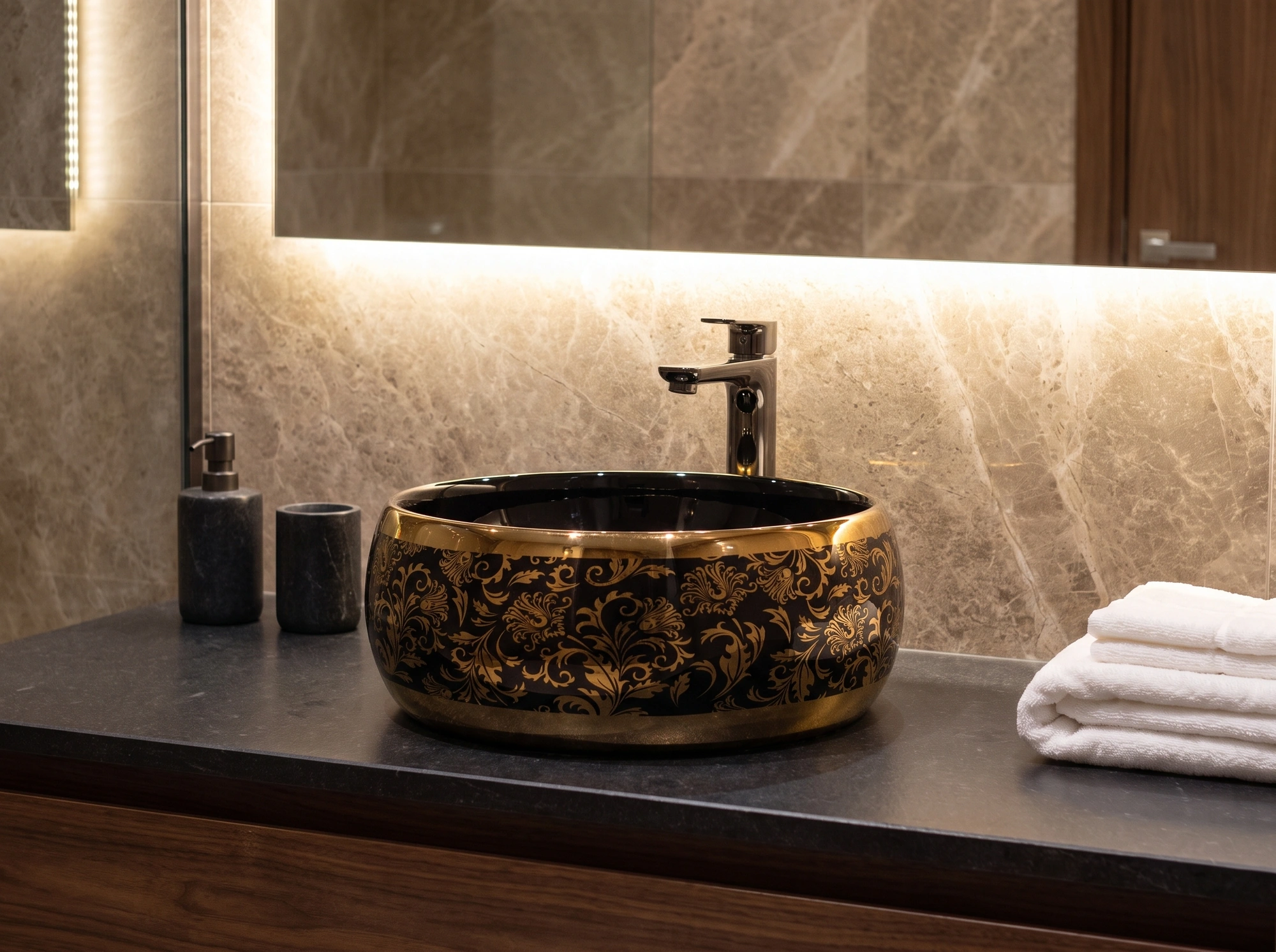 Luxurious gold basin