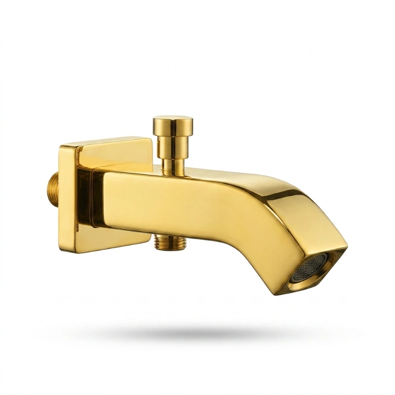 Gold concealed bathtub mixer tap