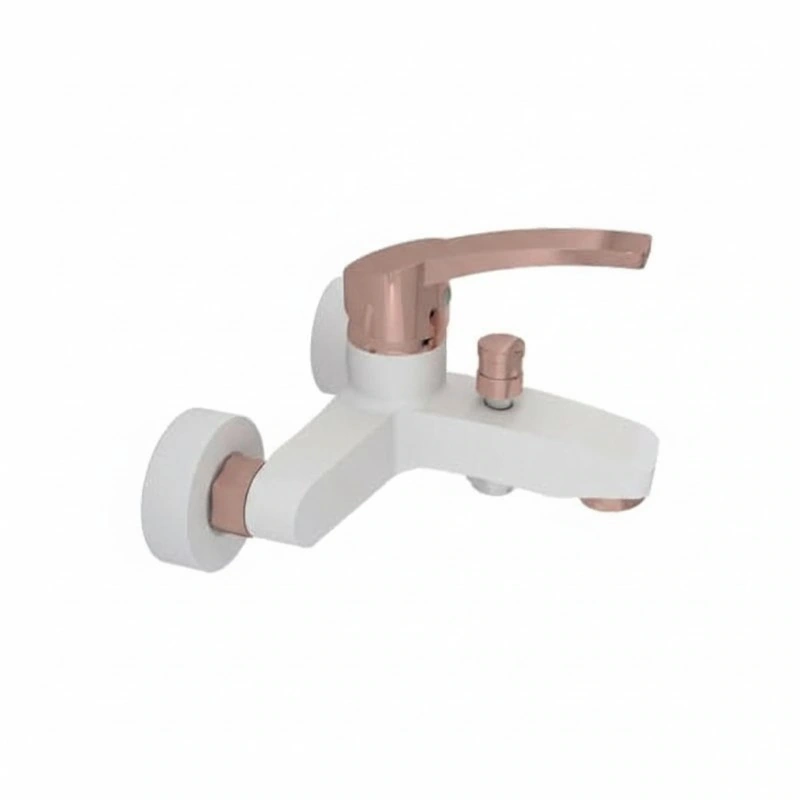 Amazon Bathtub Mixer (Single-Lever) – White & Rose Gold (SD1121-WRG)
