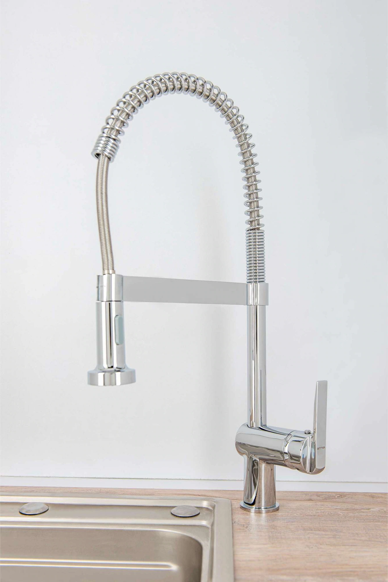 Style Deck Mount Circular Kitchen Mixer – 1 Outlet with Hand Sprayer