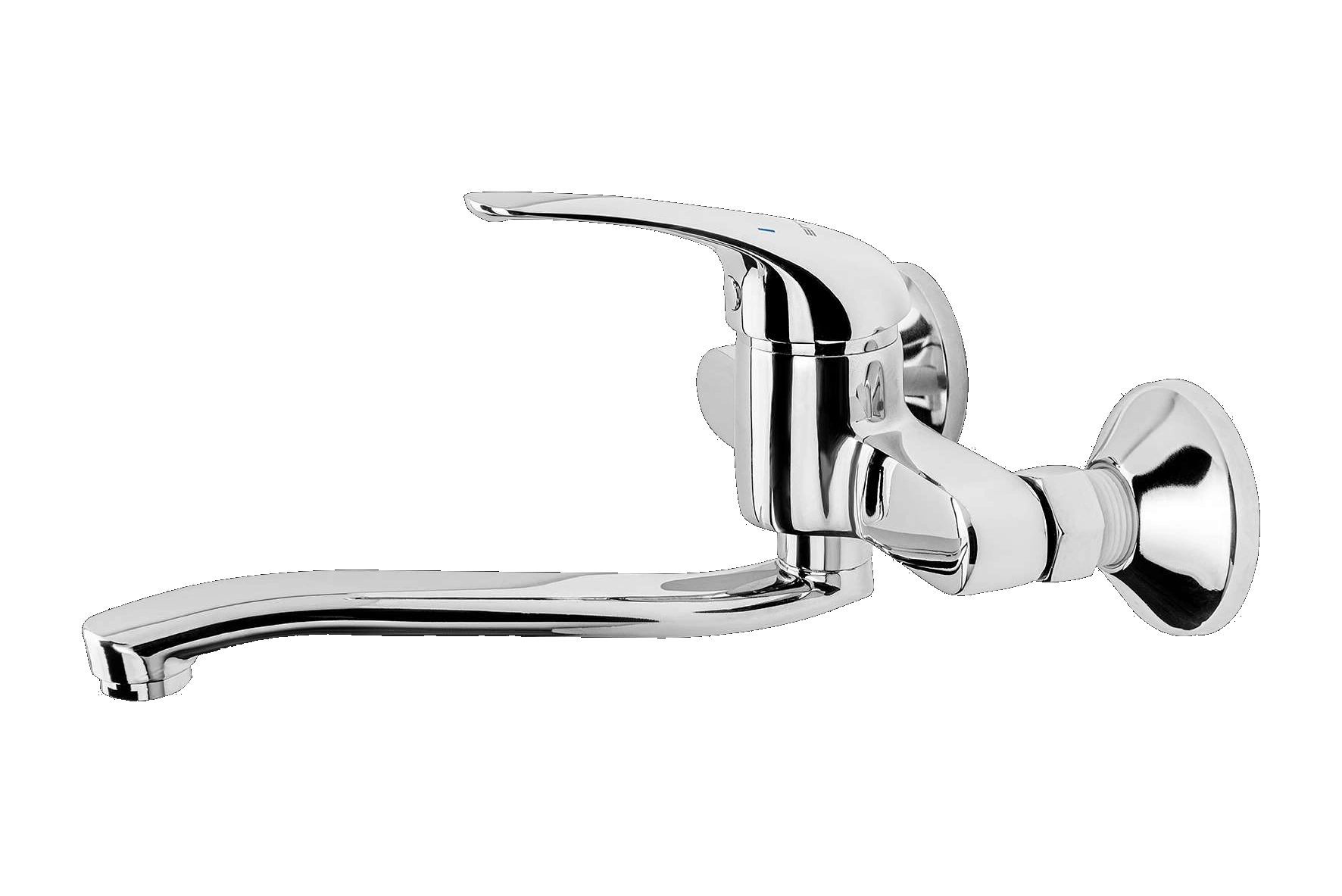 Capri Wall Mount Kitchen Mixer with Swivel Spout