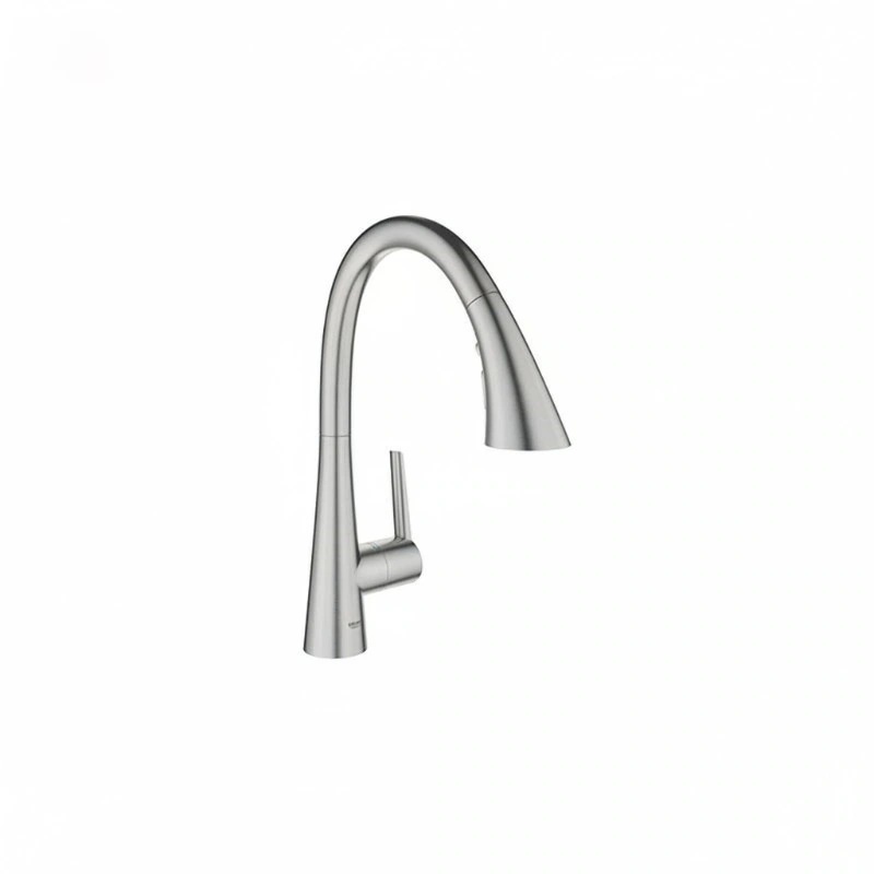 Thedra kitchen mixer, high, circular, with shower